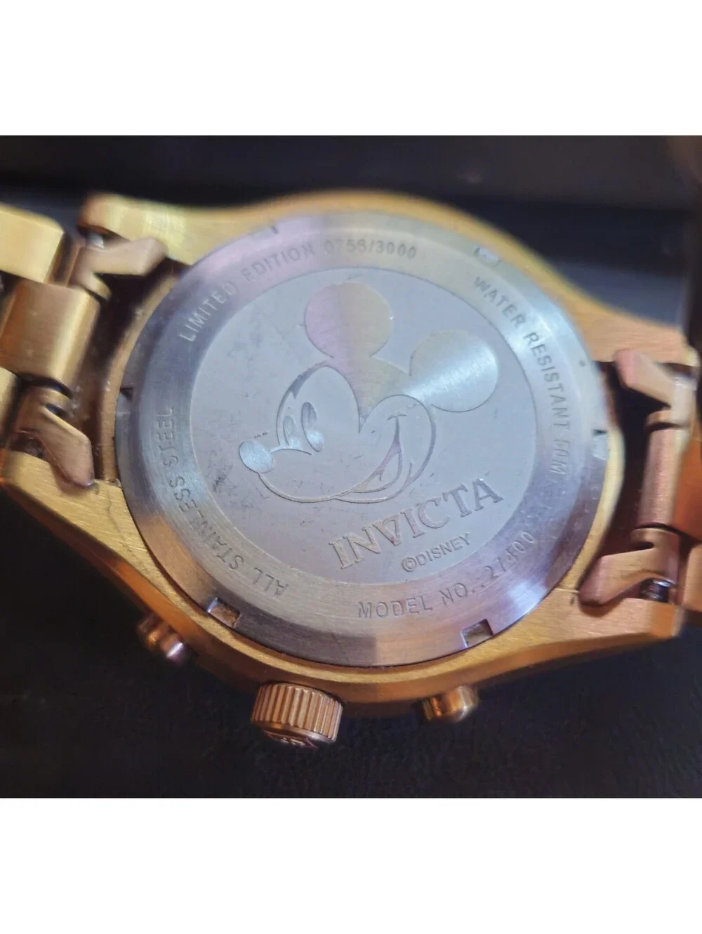 Invicta 27400 Disney Limited 0756/3000 Mickey Mouse 40mm Rose-gold Dial Watch